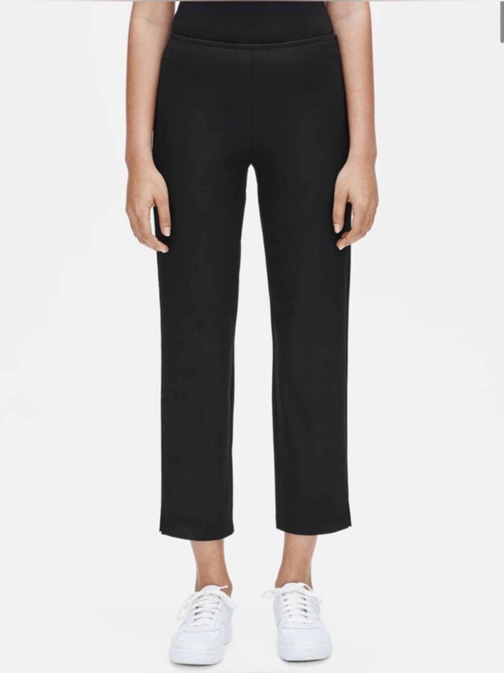 Eileen Fisher XXS Organic Cotton Slim Pant Side Zip Ankle Pant